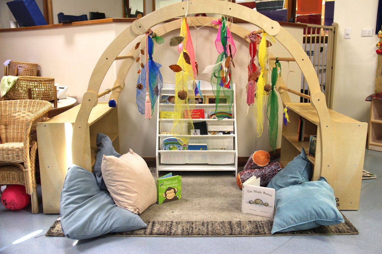 The Joeys Room cosy corner with cushions and books