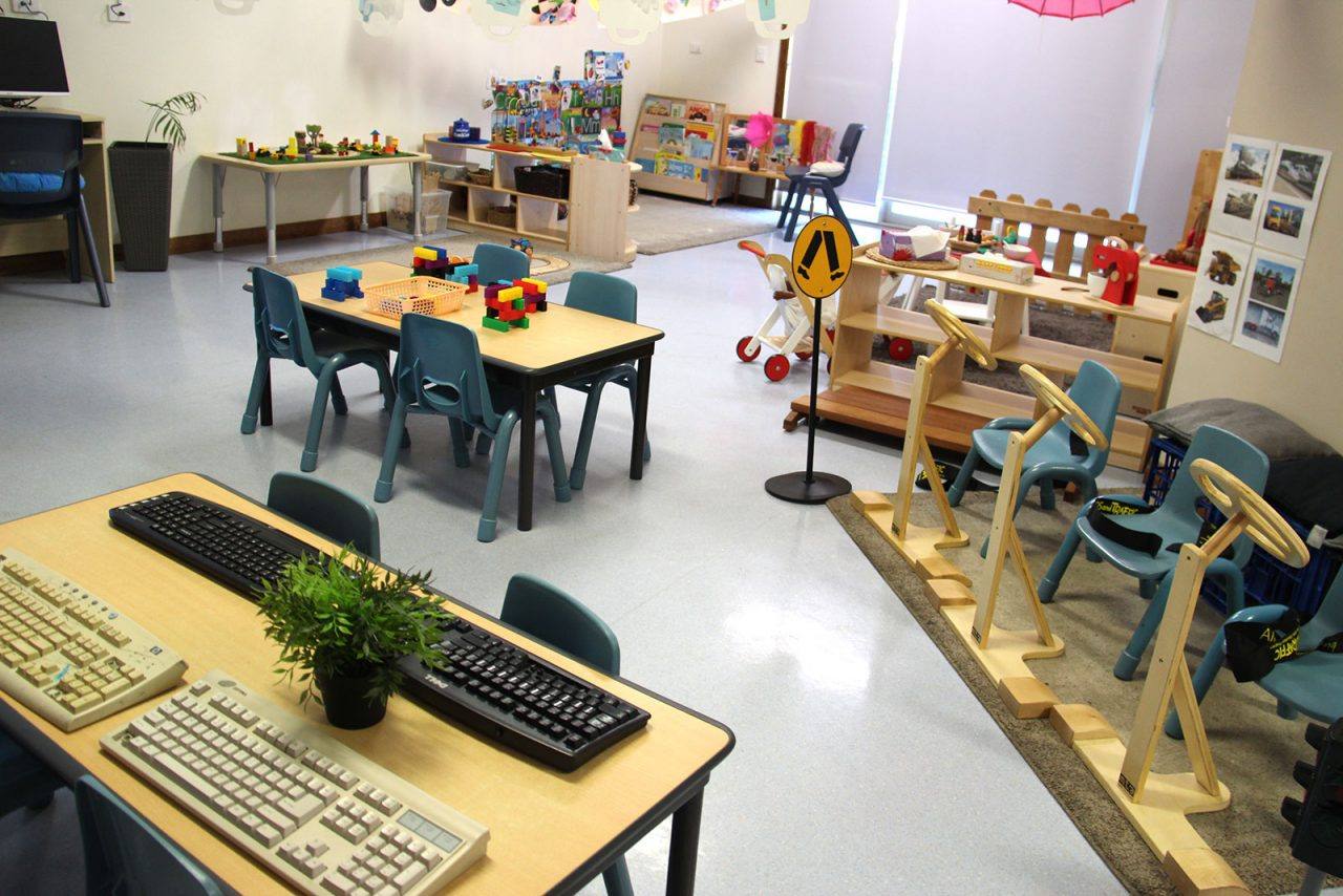 The Jungle Room interior, set up for play and exploration